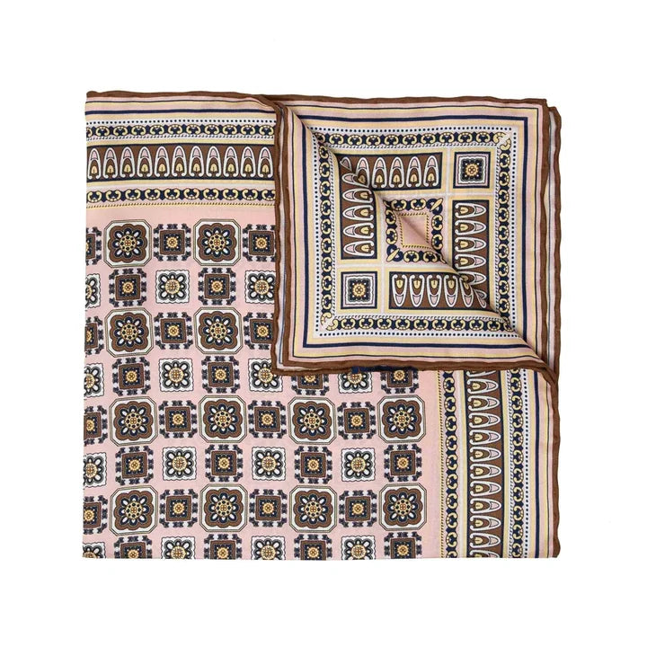 Serà Fine Silk  - Como Pink Silk Pocket Square Sera Fine Silk