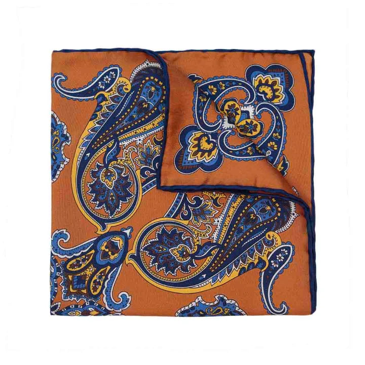 Serà Fine Silk  - Leather Nebbiolo Silk Pocket Square Sera Fine Silk