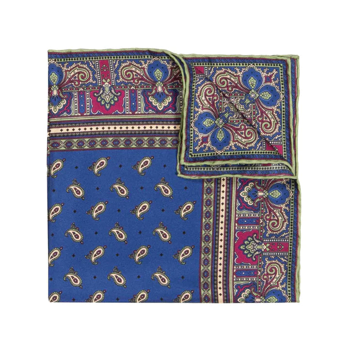 Sera  Fine Silk - Navy Blue Recioto Pocket Square