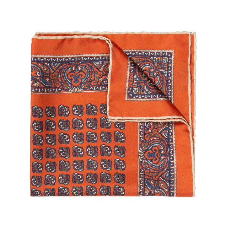 Serà Fine Silk - Cinnamon Montepulciano Silk Pocket Square Sera Fine Silk