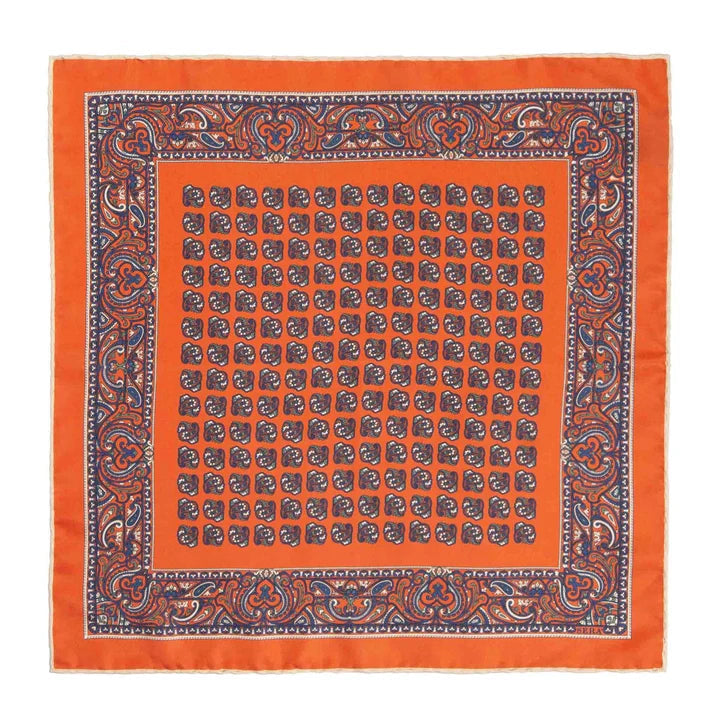 Serà Fine Silk - Cinnamon Montepulciano Silk Pocket Square Sera Fine Silk