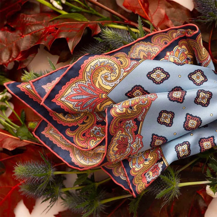 Sera Fine Silk - Cardo Pocket Square