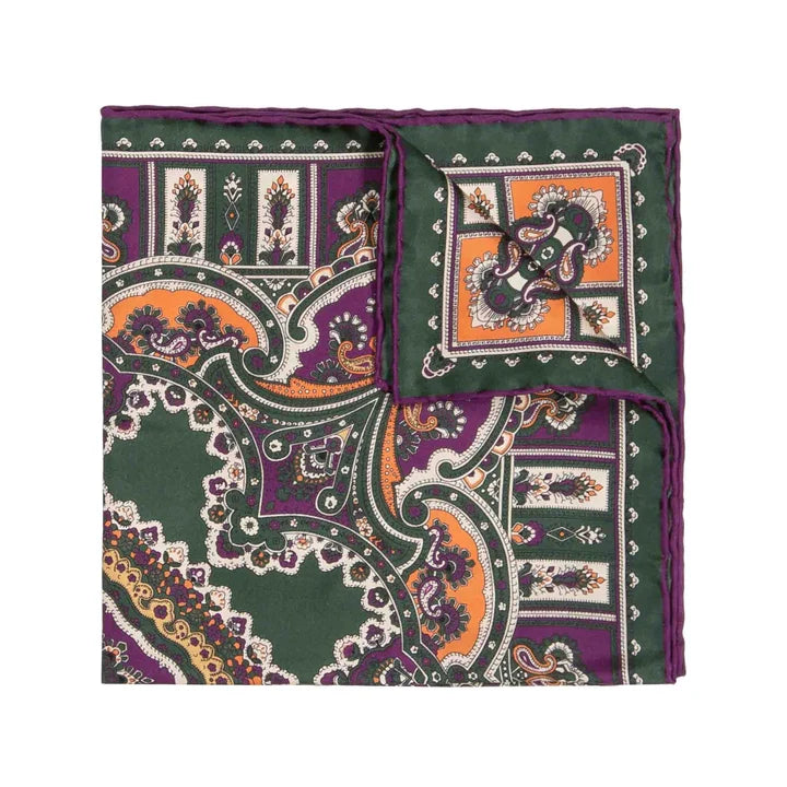 Serà Fine Silk  - Green Pepper Barolo Silk Pocket Square Sera Fine Silk