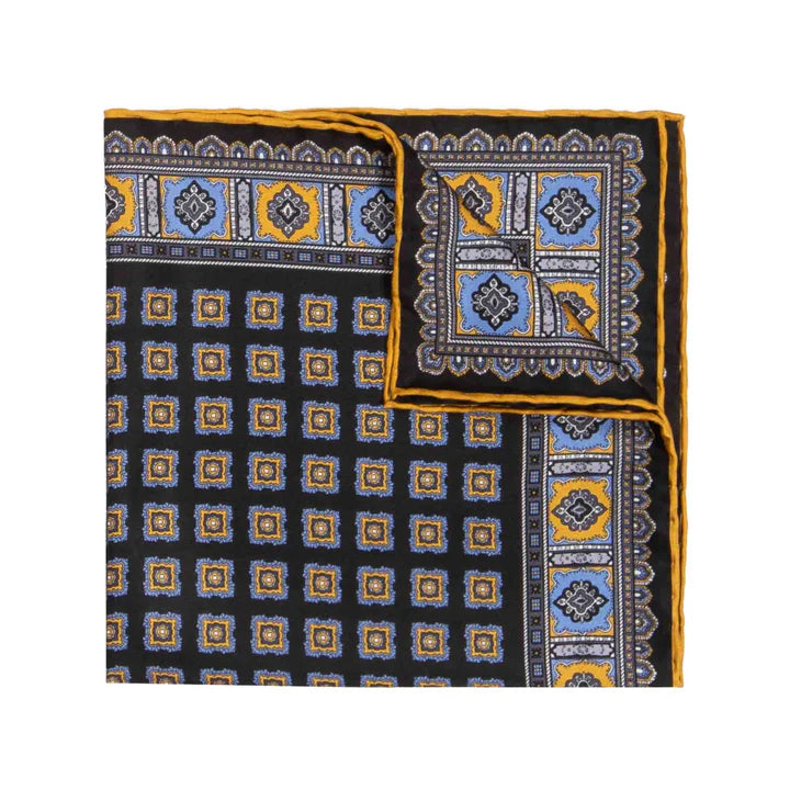 Sera Fine Silk  - Blackberry Primitivo Pocket Square