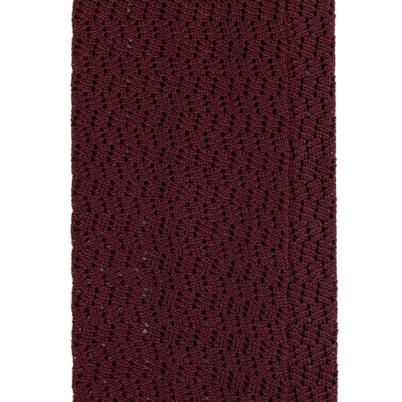 Serà Fine Silk - Burgundy Zig Zag Silk Knitted Tie Sera Fine Silk