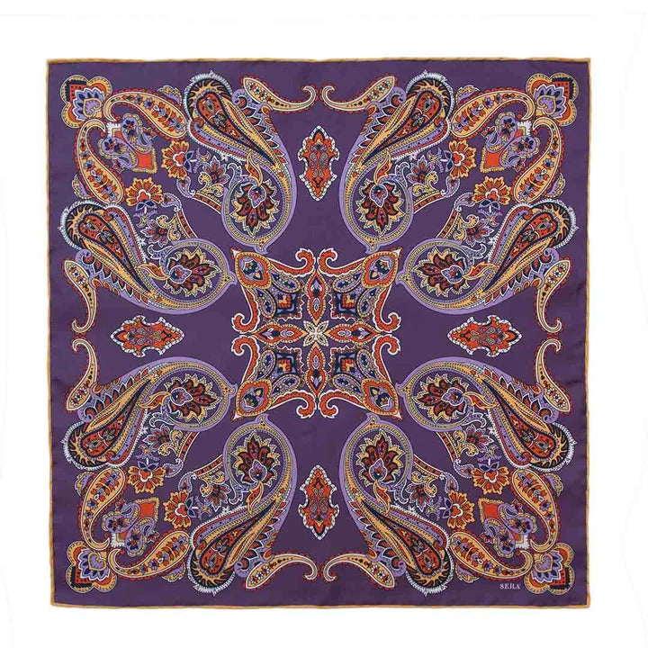 Serà Fine Silk  - Violet Nebbiolo Silk Pocket Square Sera Fine Silk