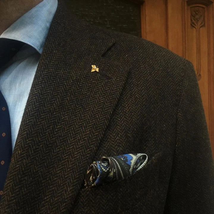 Serà Fine Silk  - Vanilla Barolo Silk Pocket Square Sera Fine Silk