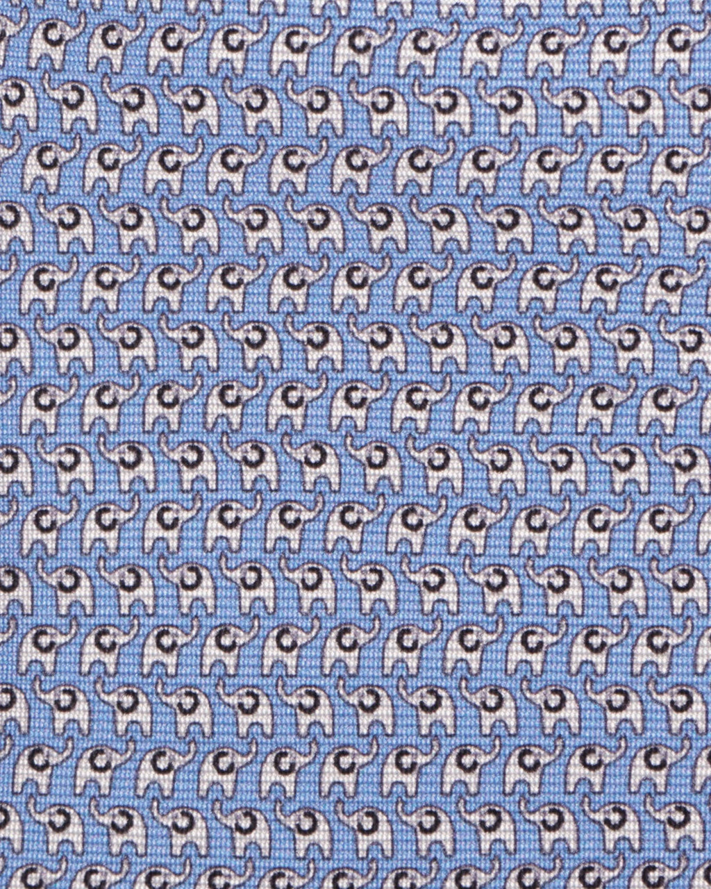 Viola Milano - Animal Printed SELFTIPPED SILK TIE - Viola Elephant