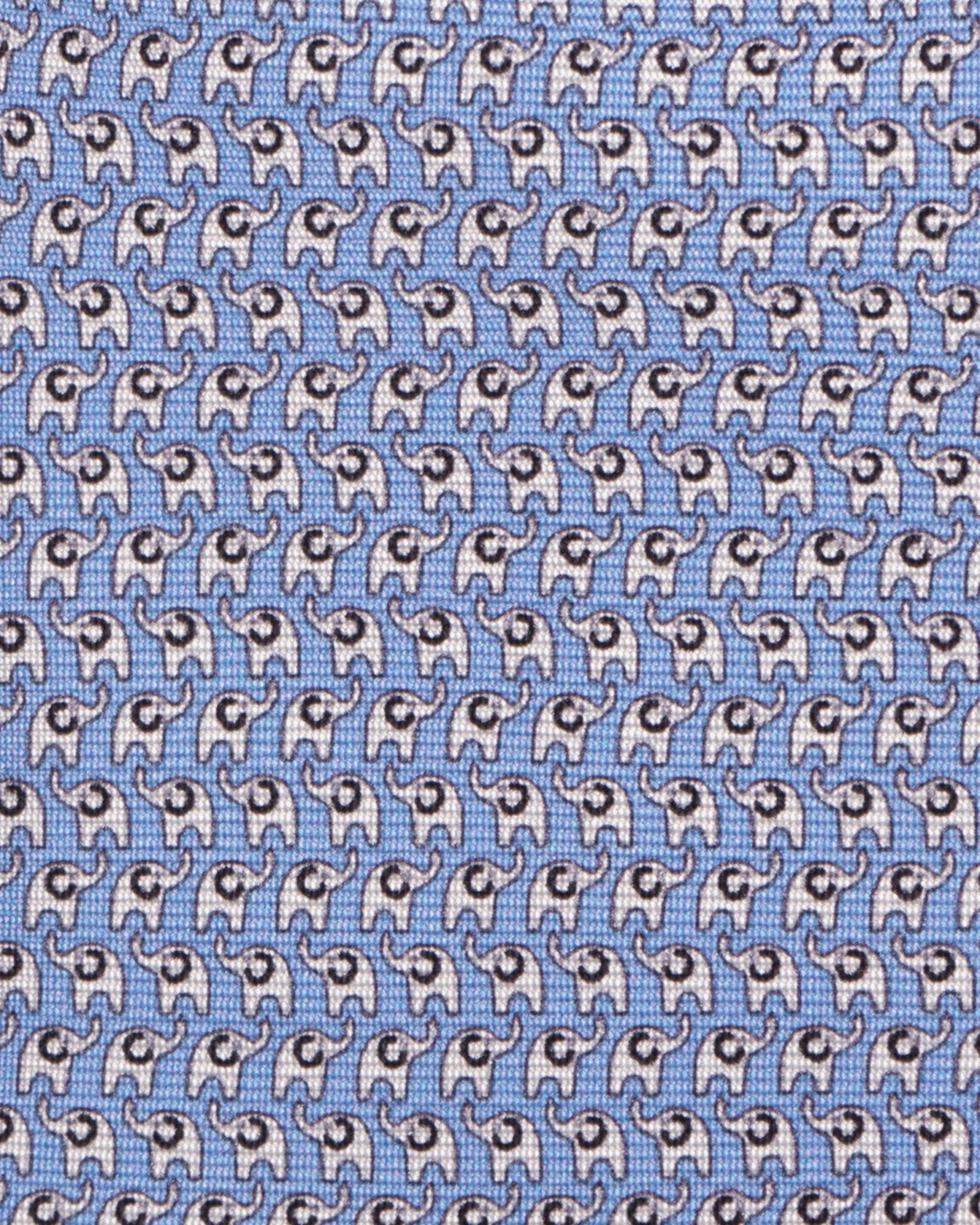 Viola Milano - Animal Printed SELFTIPPED SILK TIE - Viola Elephant