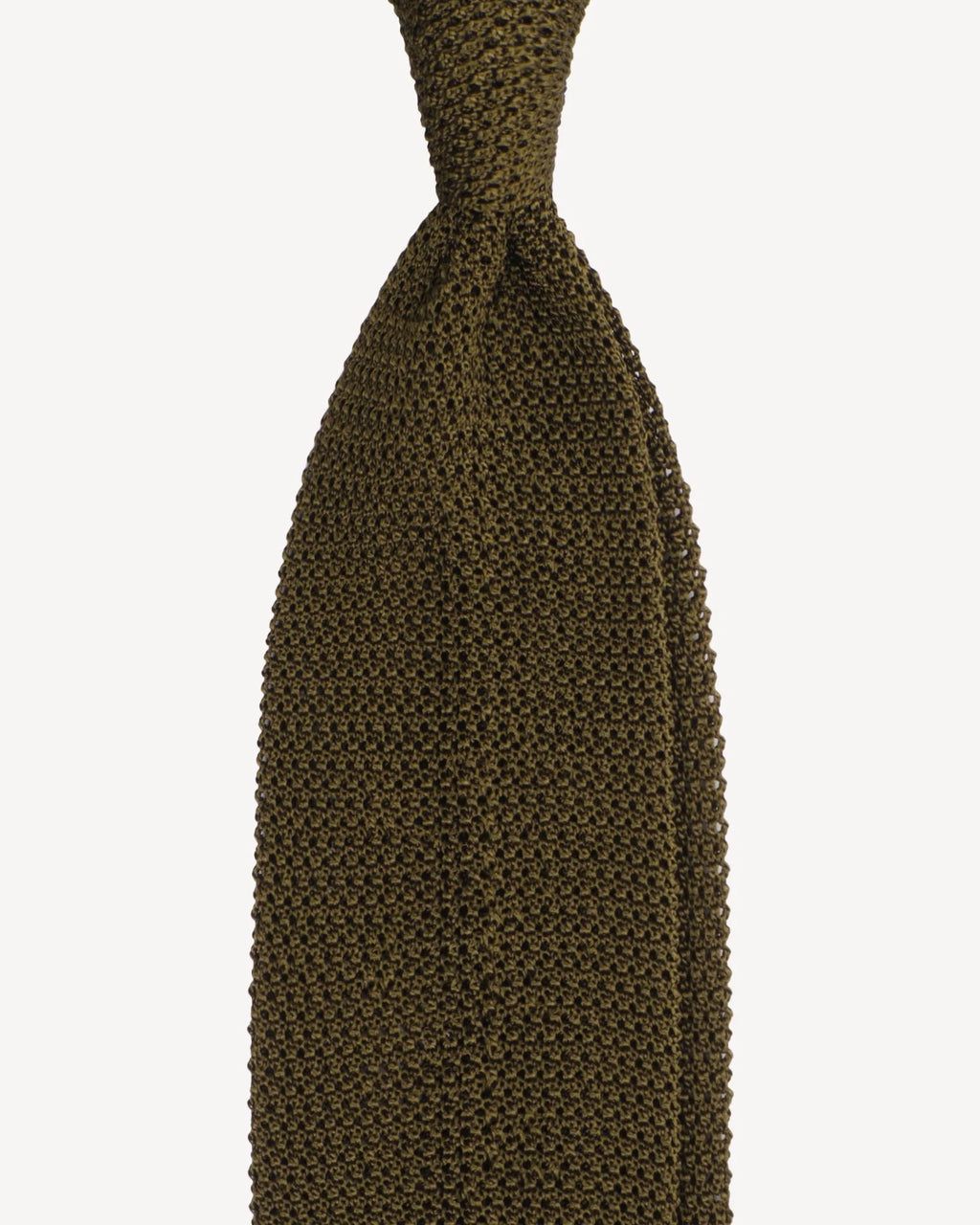 Viola Milano - Knitted Solid Limited Label Silk Tie - Olive