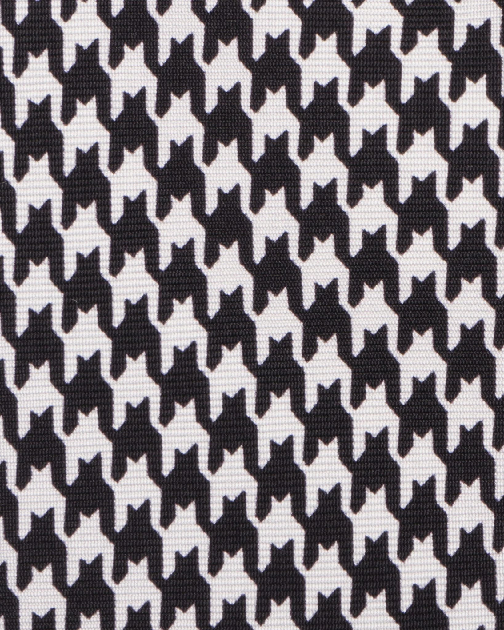 Viola Milano - Dogtooth Selftipped Italian Silk Tie - Black Viola Milano