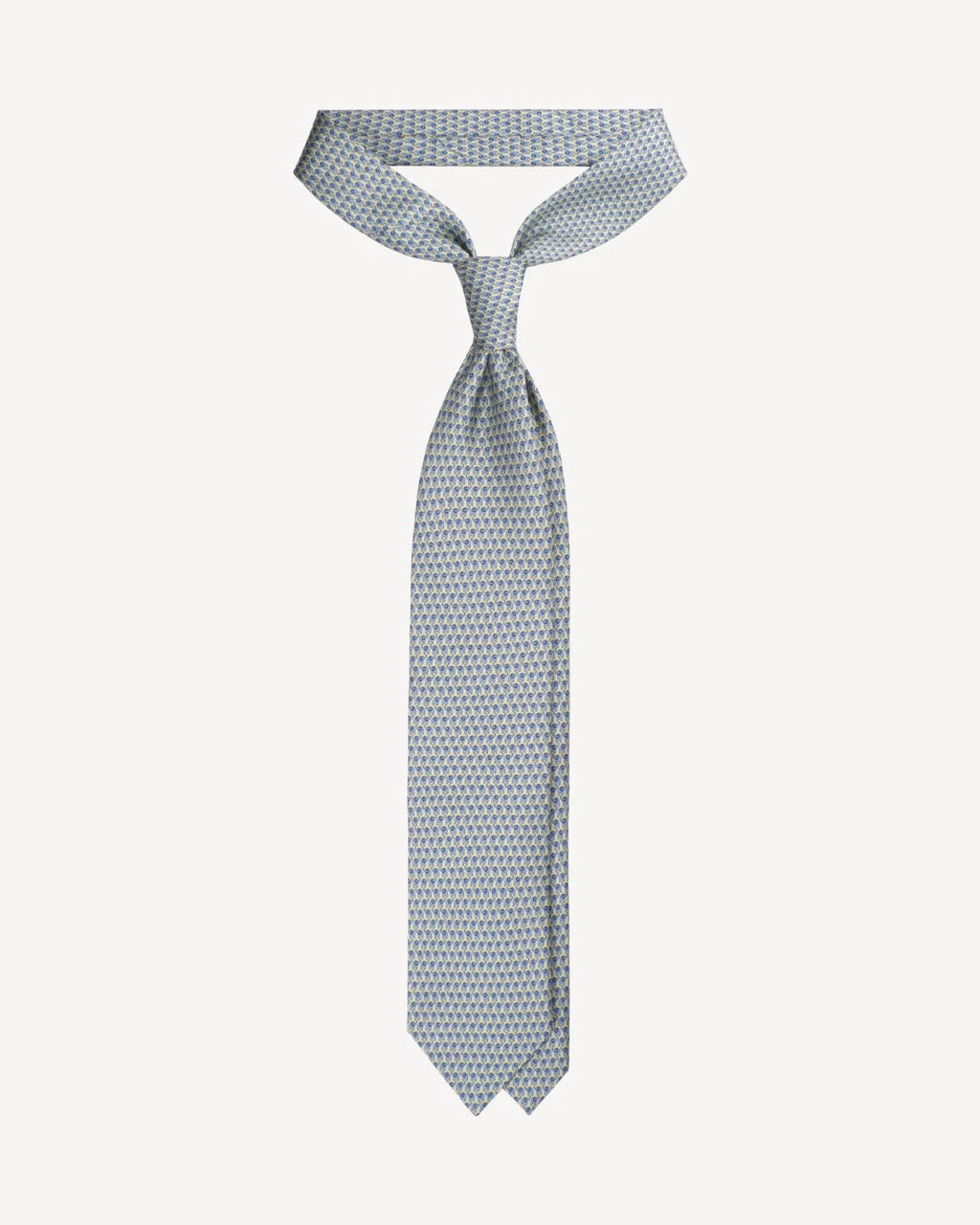 Viola Milano - Animal Printed Selftipped Silk Tie - Yellow Elephant Viola Milano