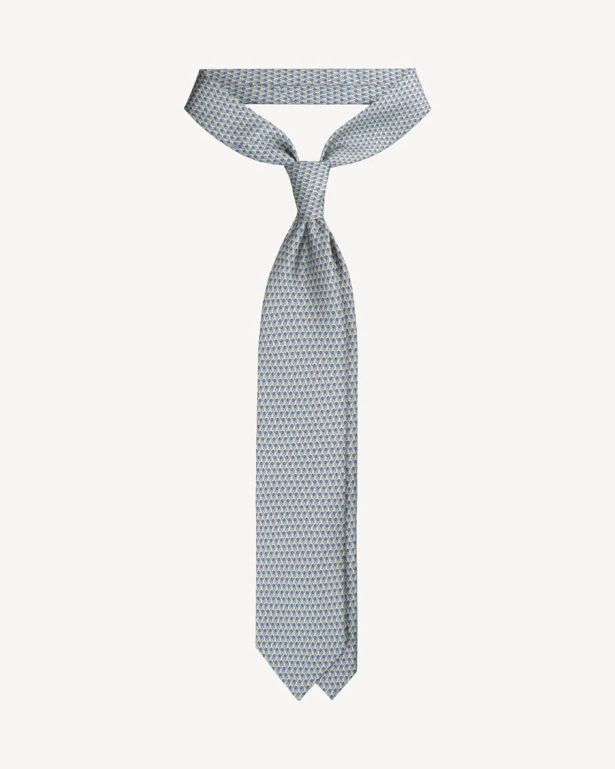 Viola Milano - Animal Printed Selftipped Silk Tie - Yellow Elephant Viola Milano