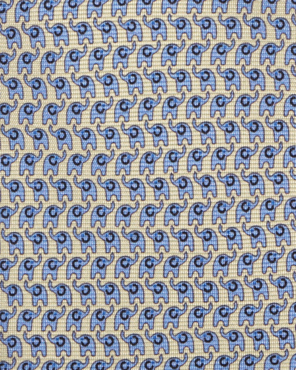 Viola Milano - Animal Printed Selftipped Silk Tie - Yellow Elephant Viola Milano