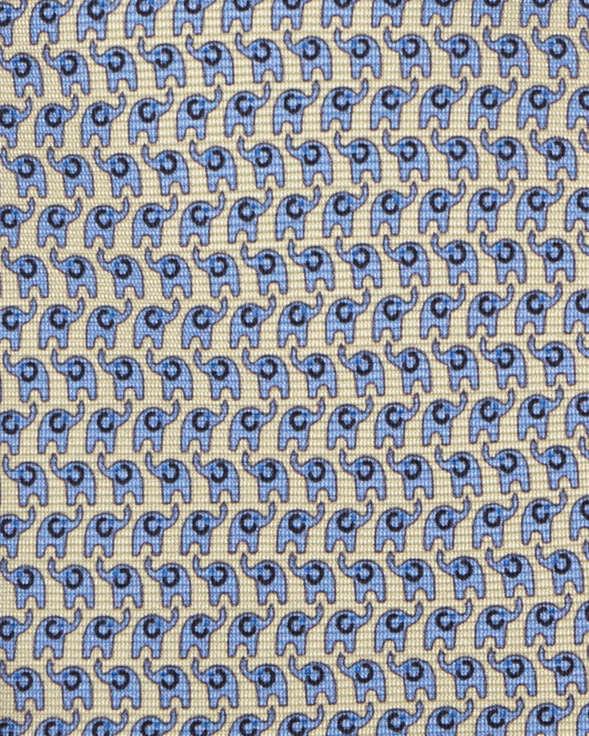 Viola Milano - Animal Printed Selftipped Silk Tie - Yellow Elephant Viola Milano