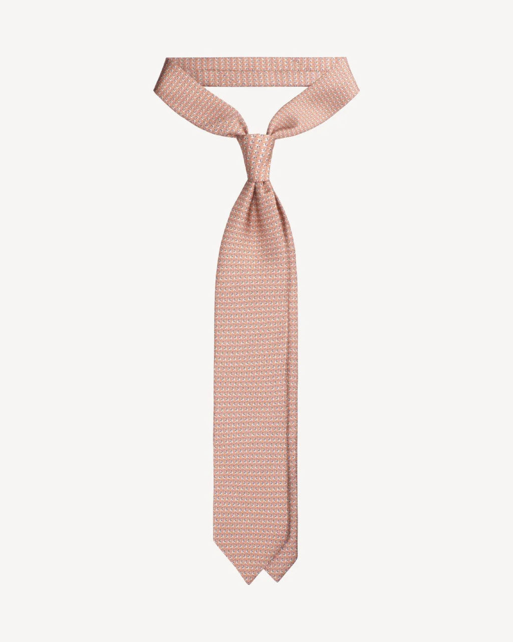 Viola Milano - Animal Printed Selftipped Silk Tie - Orange Elephant Viola Milano