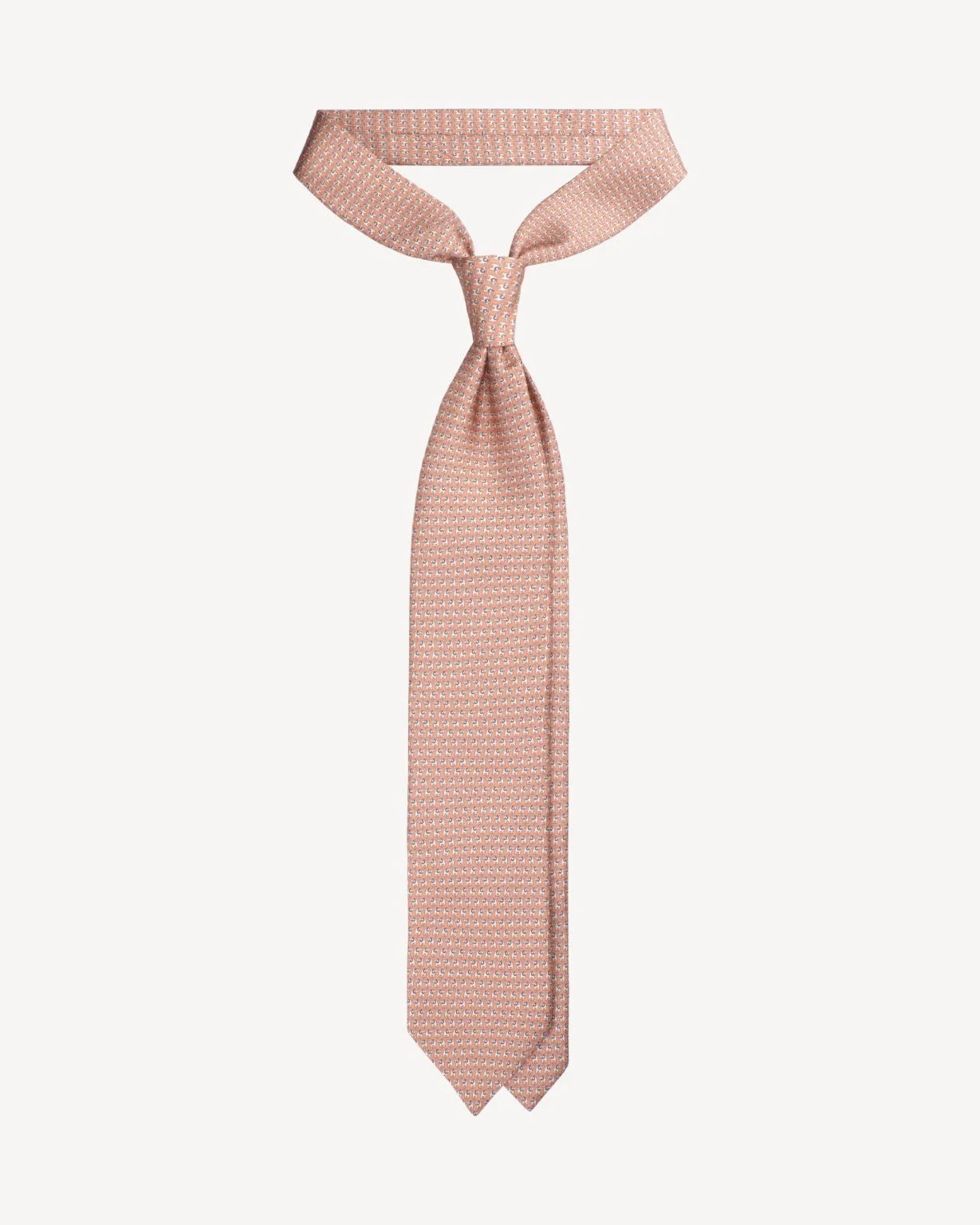 Viola Milano - Animal Printed Selftipped Silk Tie - Orange Elephant Viola Milano