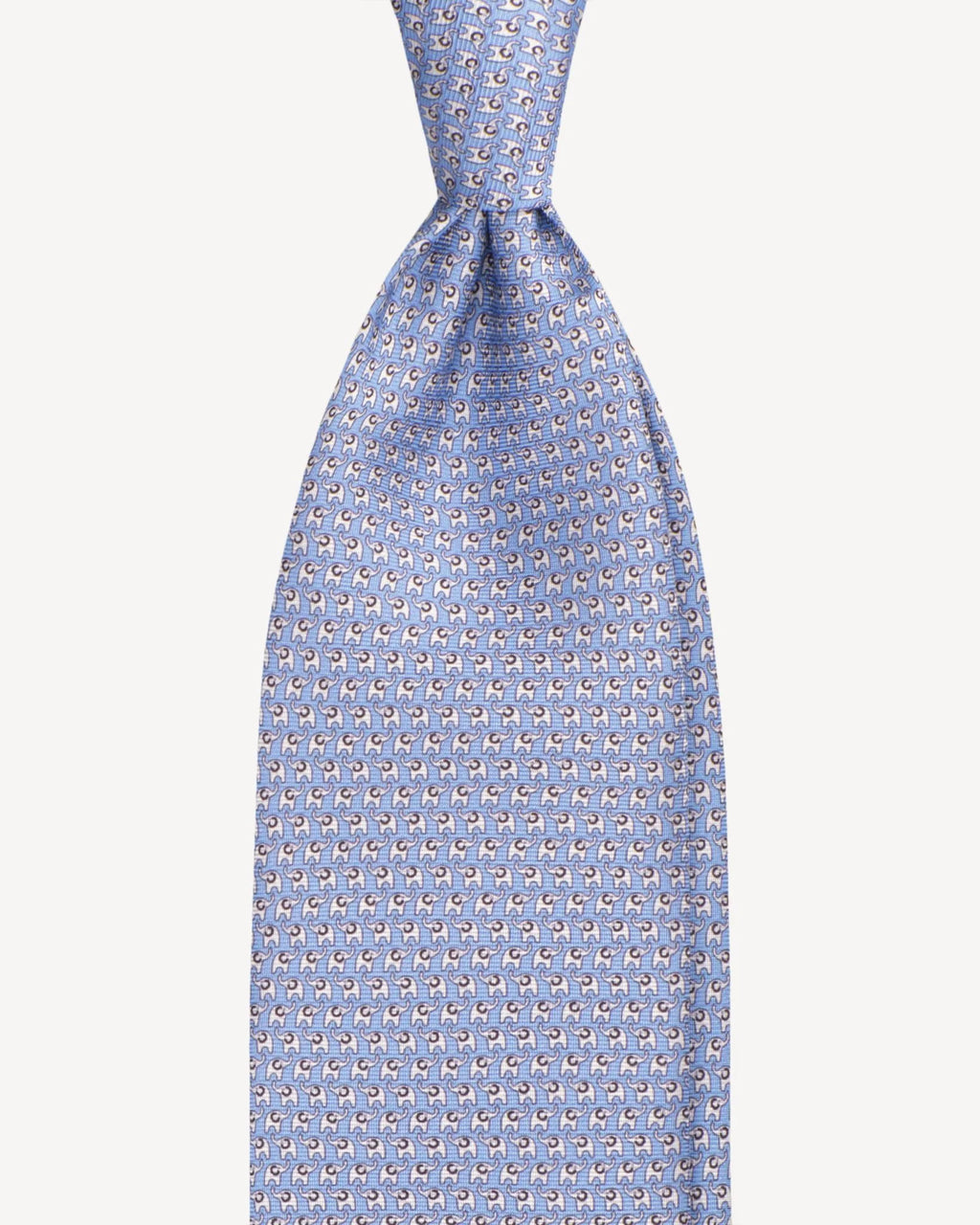 Viola Milano - Animal Printed SELFTIPPED SILK TIE - Viola Elephant