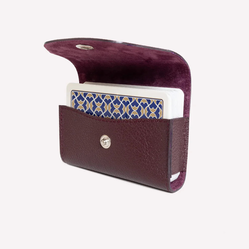 Ettinger - Capra Single Playing Card Case - Bordeaux